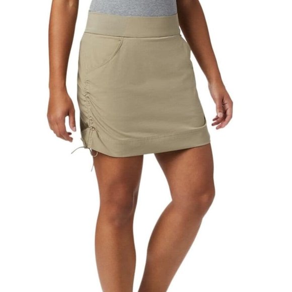 NWT Columbia Women's Anytime Casual Side Cinch Skort Beige Size M $75 C881 - Picture 1 of 4